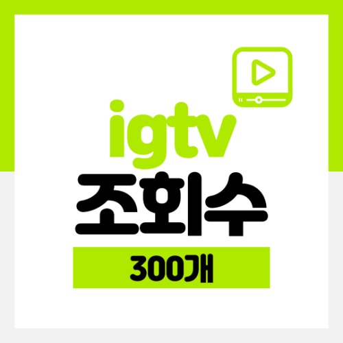 IGTV 조회수 300개